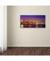 Mike Jones Photo 'Chicago Dusk full skyline' Canvas Art