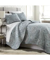 Southshore Fine Linens Classic Paisley 3 Piece Quilt Sham Set