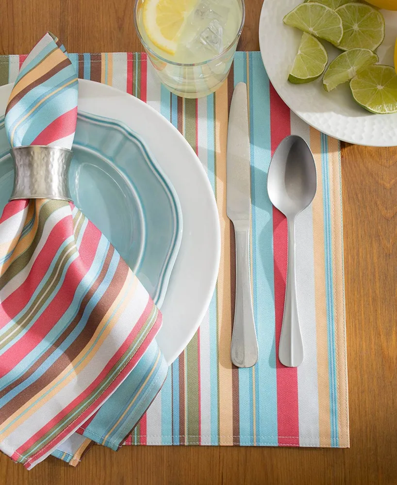 Summer Stripe Outdoor Napkin Set of 6