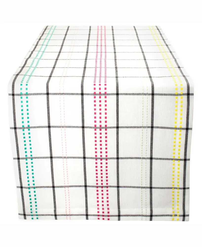 Color Pop Plaid Table Runner 14" X 108"