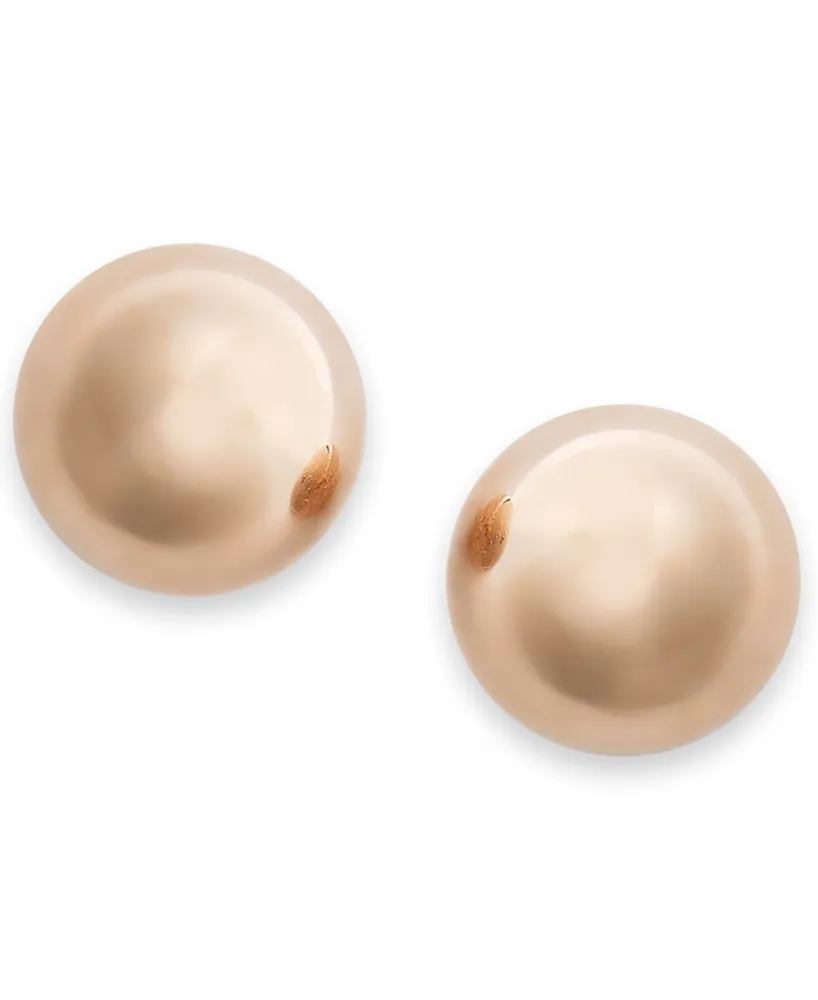 Macy's Cultured Freshwater Pearl (10mm) & Cubic Zirconia Baguette Cluster Stud  Earrings in Sterling Silver