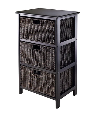 Winsome Omaha Storage Rack with 3 Foldable Baskets