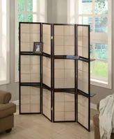 Edmond 4-Panel Screen with 4-Shelf