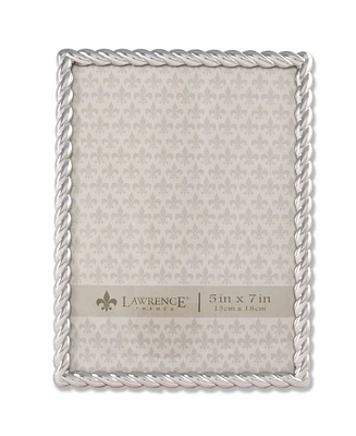 Lawrence Frames 710057 Silver Metal Rope Picture Frame - 5" x 7"