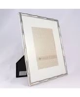 Lawrence Frames 710180 Silver Metal Bamboo 8x10 Matted For Picture Frame - 5" x 7"