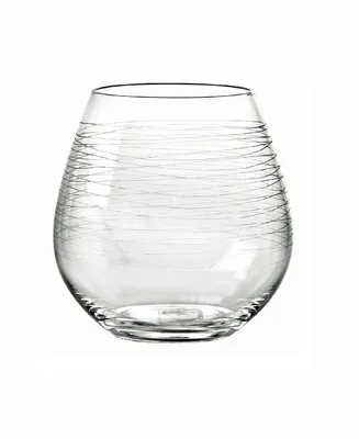 Qualia Glass Graffiti Stemless Wine Glasses, Set Of 4
