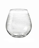 Qualia Glass Graffiti Stemless Wine Glasses, Set Of 4