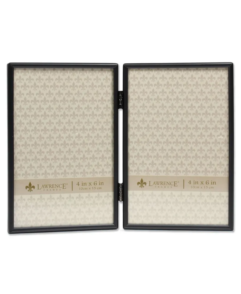 Lawrence Frames Hinged Double Simply Black Picture Frame