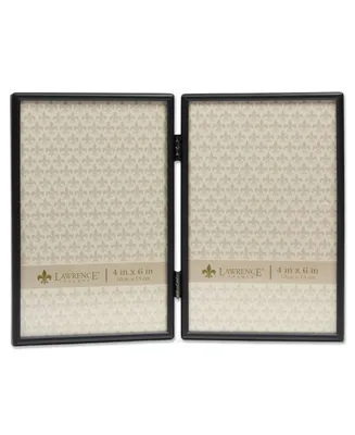 Lawrence Frames Hinged Double Simply Black Picture Frame - 4" x 6"
