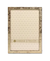 Lawrence Frames Gold Metal Picture Frame with Linen Pattern - 5" x 7"