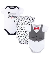 Little Treasure Baby Boys Treasure Baby Cotton Bodysuits 3pk, Gentleman