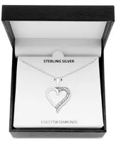 Diamond Heart 18" Pendant Necklace (1/10 ct. t.w.) in Sterling Silver