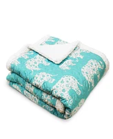 Lush Decor Elephant Print Sherpa Throw, 50" x 60"