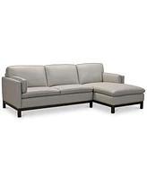 Closeout! Virton 2-Pc. Leather Chaise Sectional Sofa, Created for Macy's