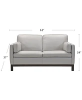 Closeout! Virton 63" Leather Loveseat, Created for Macy's