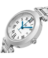 Alexander Watch AD203B-01, Ladies Quartz Date Watch with Stainless Steel Case on Stainless Steel Bracelet