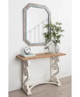 Kate and Laurel Palmer Wood Octagon Wall Mirror