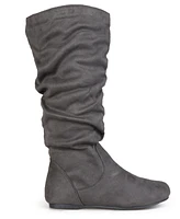 Journee Collection Women's Rebecca Wide Calf Slouch Mid Shaft Boots