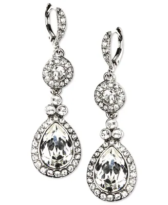 Givenchy Crystal Element Double Drop Earrings