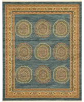 Bayshore Home Ojas Oja2 Navy Blue 8' x 10' Area Rug