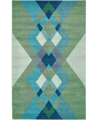 Bayshore Home Newwolf New4 Green Rug