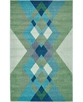 Bayshore Home Newwolf New4 Green Rug