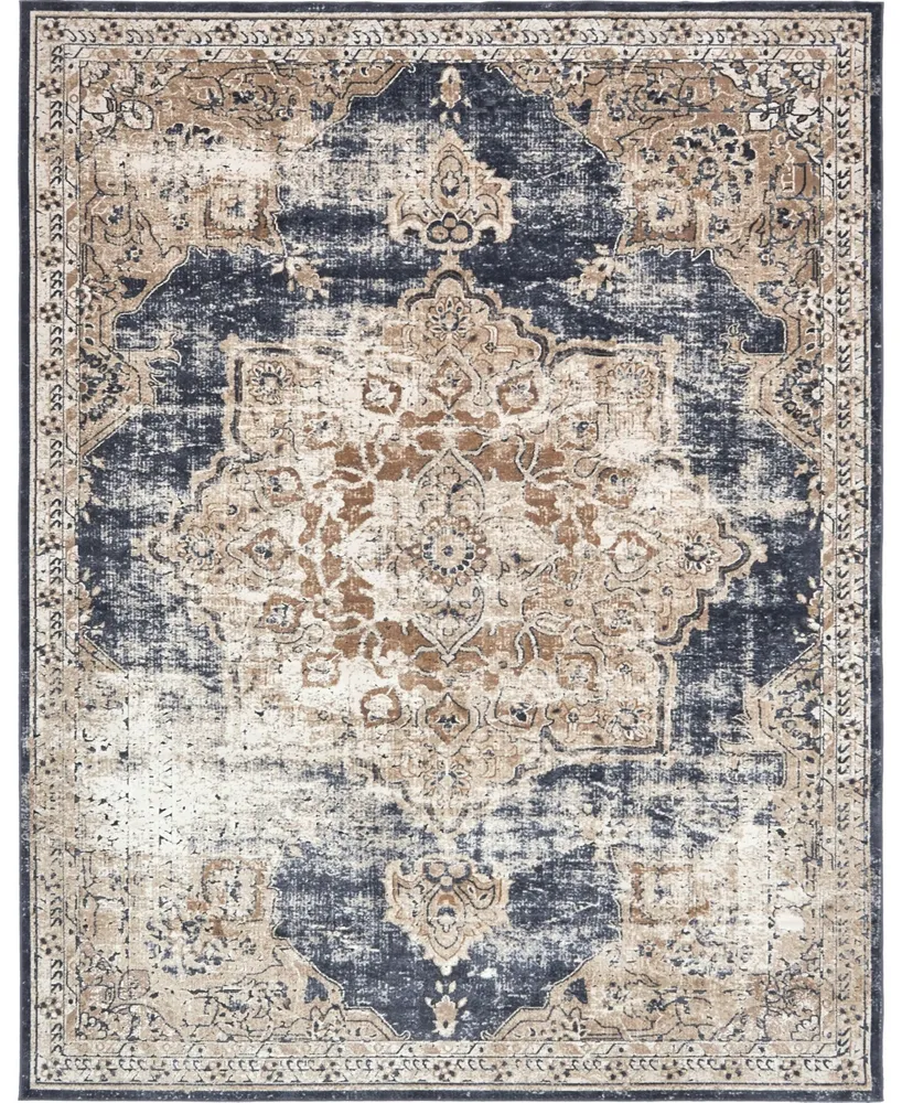 Bayshore Home Odette Ode1 Dark Blue 8' x 10' Area Rug