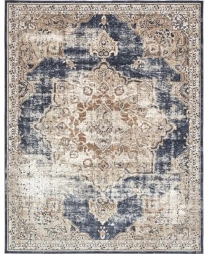 Bayshore Home Odette Ode1 Dark Blue Area Rug Collection