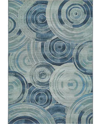 Bayshore Home Outdoor Pashio Pas1 Light Blue 5' 3" x 8' Area Rug