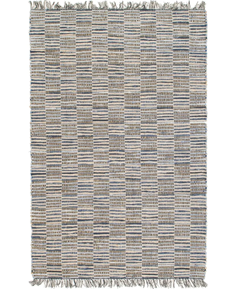 Closeout! Bayshore Home Jari Checkered Jar3 Blue 5' x 8' Area Rug