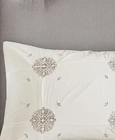 Madison Park Malia Embroidered Cotton 4-Pc. Duvet Cover Set