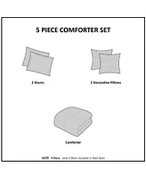 Intelligent Design Abby Pintucked Metallic -Pc. Comforter Set