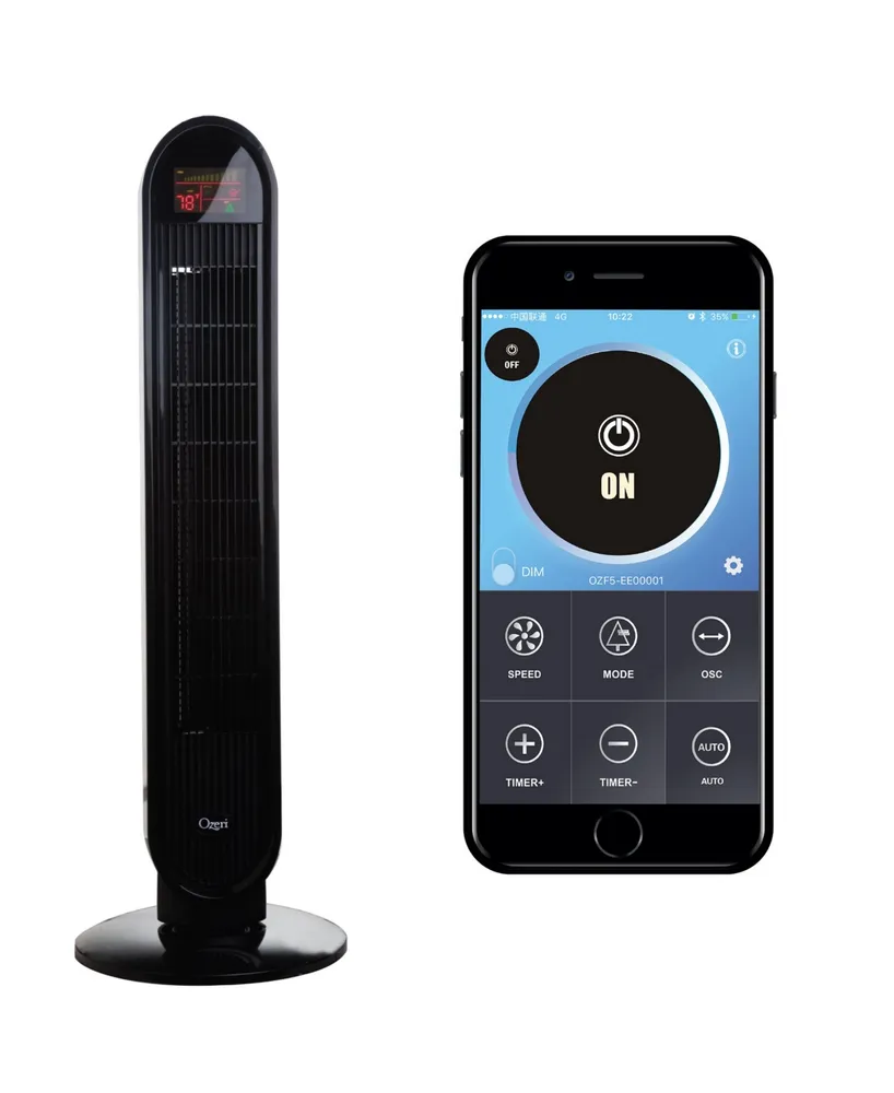 Ozeri 360 Tower Fan with Bluetooth and Micro-Blade Noise Reduction Technology