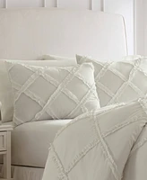 Laura Ashley Adelina Ruffle Cotton 3 Piece Comforter Set, Full/Queen