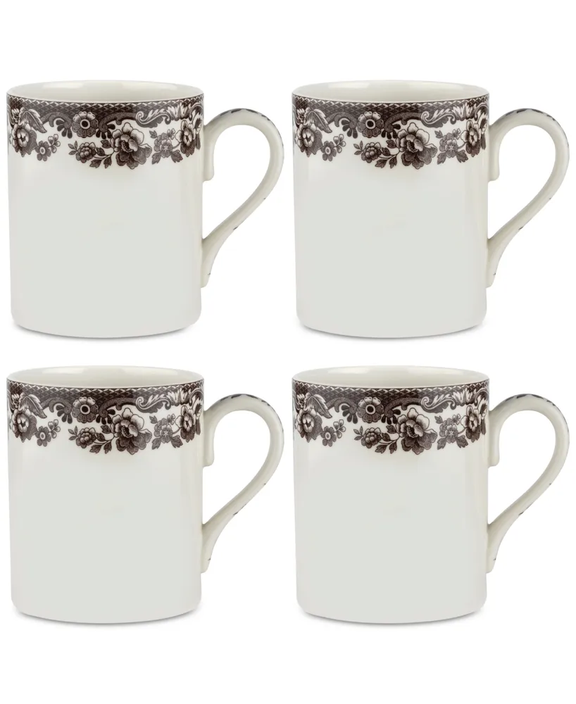 Oneida Ridge Mugs, Set of 4 - White