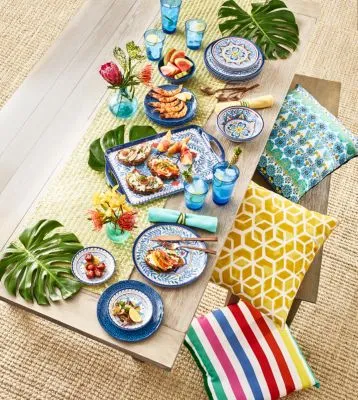 Capri Isle Melamine Total Outdoor Dinning Collection