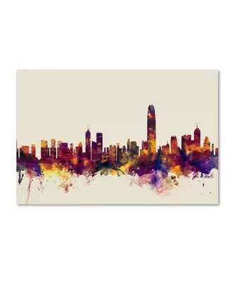 Michael Tompsett 'Hong Kong Skyline' Canvas Art - 16" x 24"