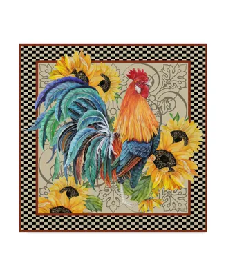 Jean Plout 'Country Time Rooster' Canvas Art - 18" x 18"