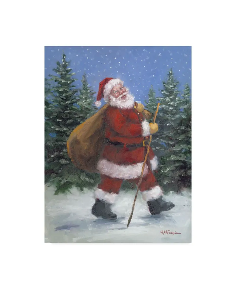 Mary Miller Veazie 'Walking Santa' Canvas Art - 18" x 24"