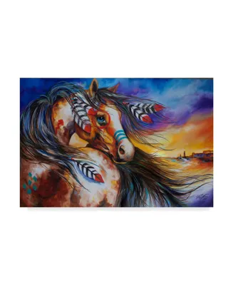 Marcia Baldwin '5 Feathers Indian War Horse' Canvas Art - 19" x 12"