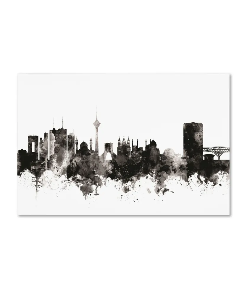 Michael Tompsett 'Tehran Iran Skyline I' Canvas Art