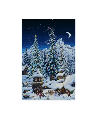 Jeff Tift 'Christmas With The Elves' Canvas Art - 22" x 32"