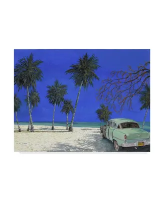 Guido Borelli 'Una Macchina a Cuba' Canvas Art - 35" x 47"