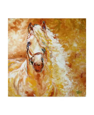 Marcia Baldwin 'Golden Grace Andalusian Equine' Canvas Art - 35" x 35"