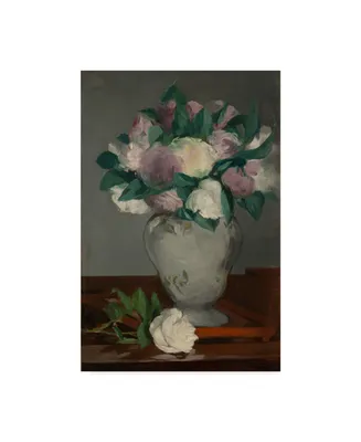 Edouard Manet 'Peonies' Canvas Art - 32" x 22"