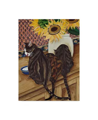 Jan Panico 'Kitchen Cats' Canvas Art - 35" x 47"