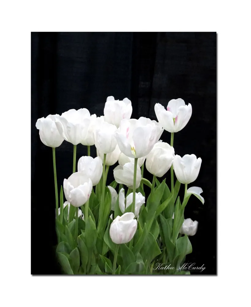 Kathie McCurdy 'White Tulips' Canvas Art - 47" x 35"