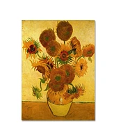 Vincent Van Gogh 'Vase with Sunflowers' Canvas Art - 32" x 26"
