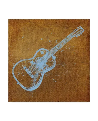 John W. Golden 'Acoustic Guitar' Canvas Art - 14" x 14"