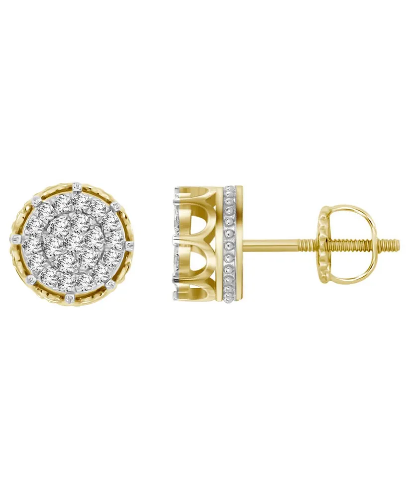 Men's Diamond (1 ct.t.w.) Earring Set in 10k Yellow Gold